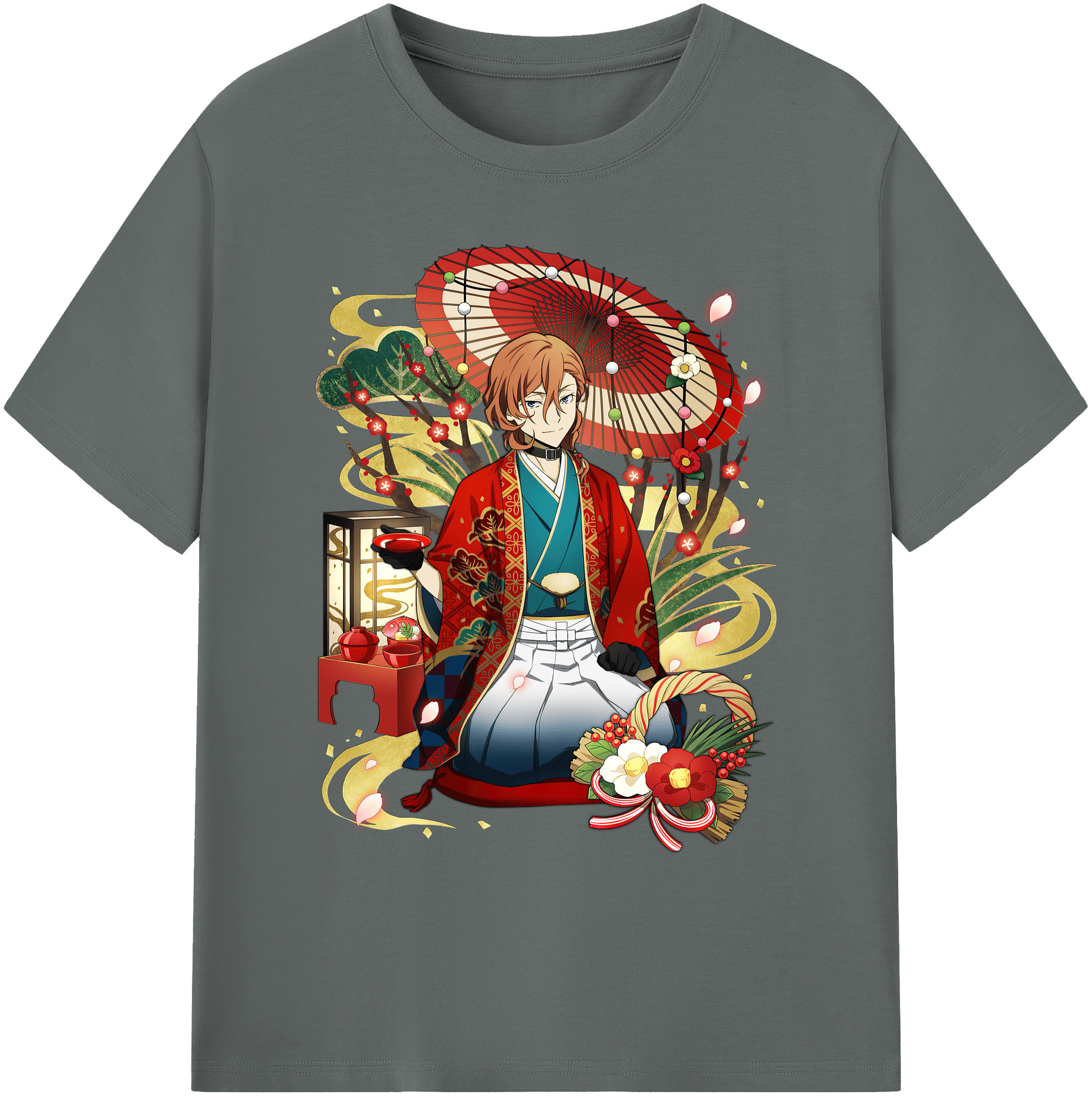 （画像用） 文豪ストレイドッグス Bungo Stray Dogs 綿100％ メンズ半袖Tシャツ｜肌触りやわらか＆通気性